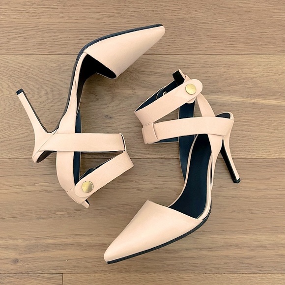 ✨𝙷𝚘𝚜𝚝 𝙿𝚒𝚌𝚔✨ALEXANDER WANG Sonja Leather Pumps Sand IT38.5 - Picture 1 of 10